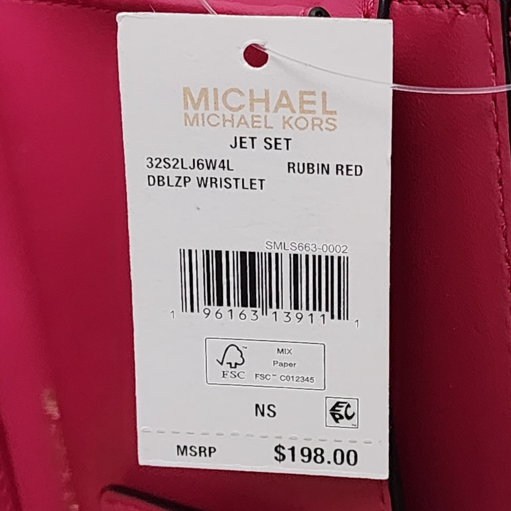 Michael Kors Sinclair Embossed Logo Large Pink Tote SET - Picture 10 of 11